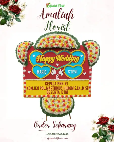 Papan Bunga Pernikahan Pandrah